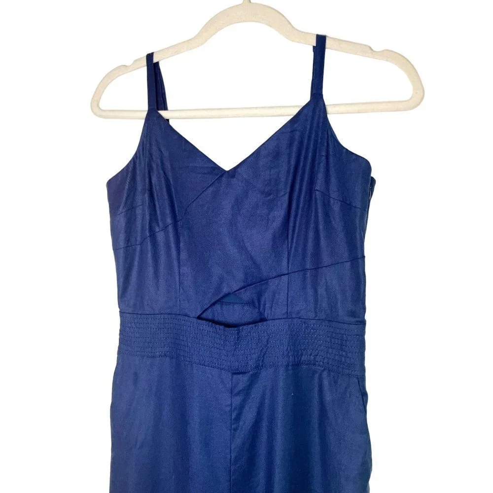 Ramy Brook Noel cutout jumpsuit spaghetti strap linen jumpsuit Sz. 2 - Picture 4 of 8